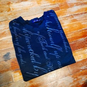 SEVEN7: V-NECK LONG SLEEVED SHIRT.